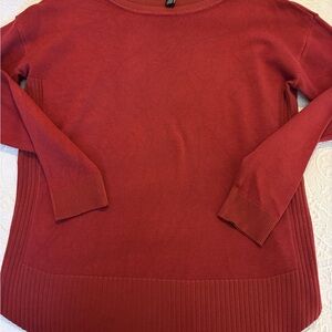 Cable & Gauge Rich Red Crew Neck Sweater